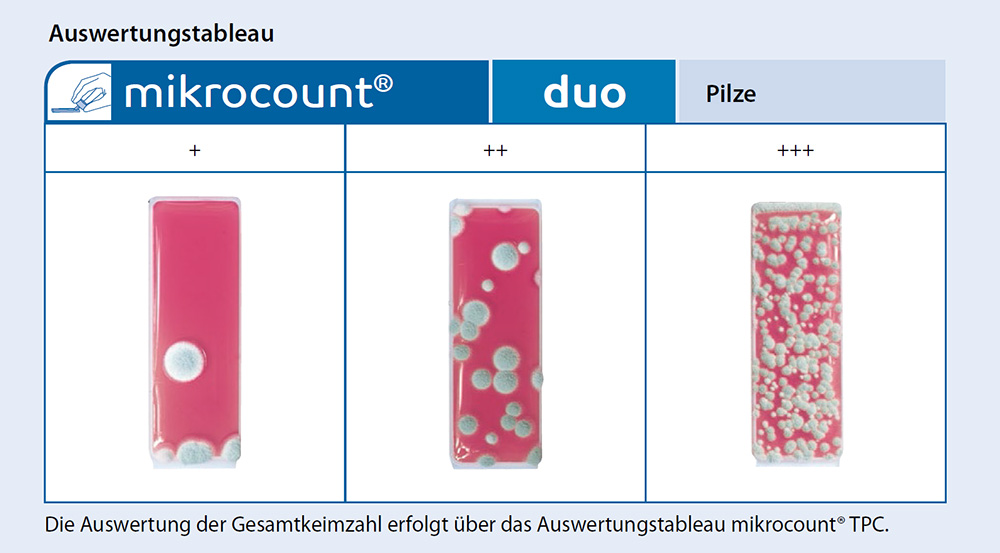 mikrocount duo Auswertungstableau Schimmelpilze